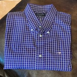 Lands End Purple & White Oxford